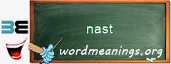 WordMeaning blackboard for nast